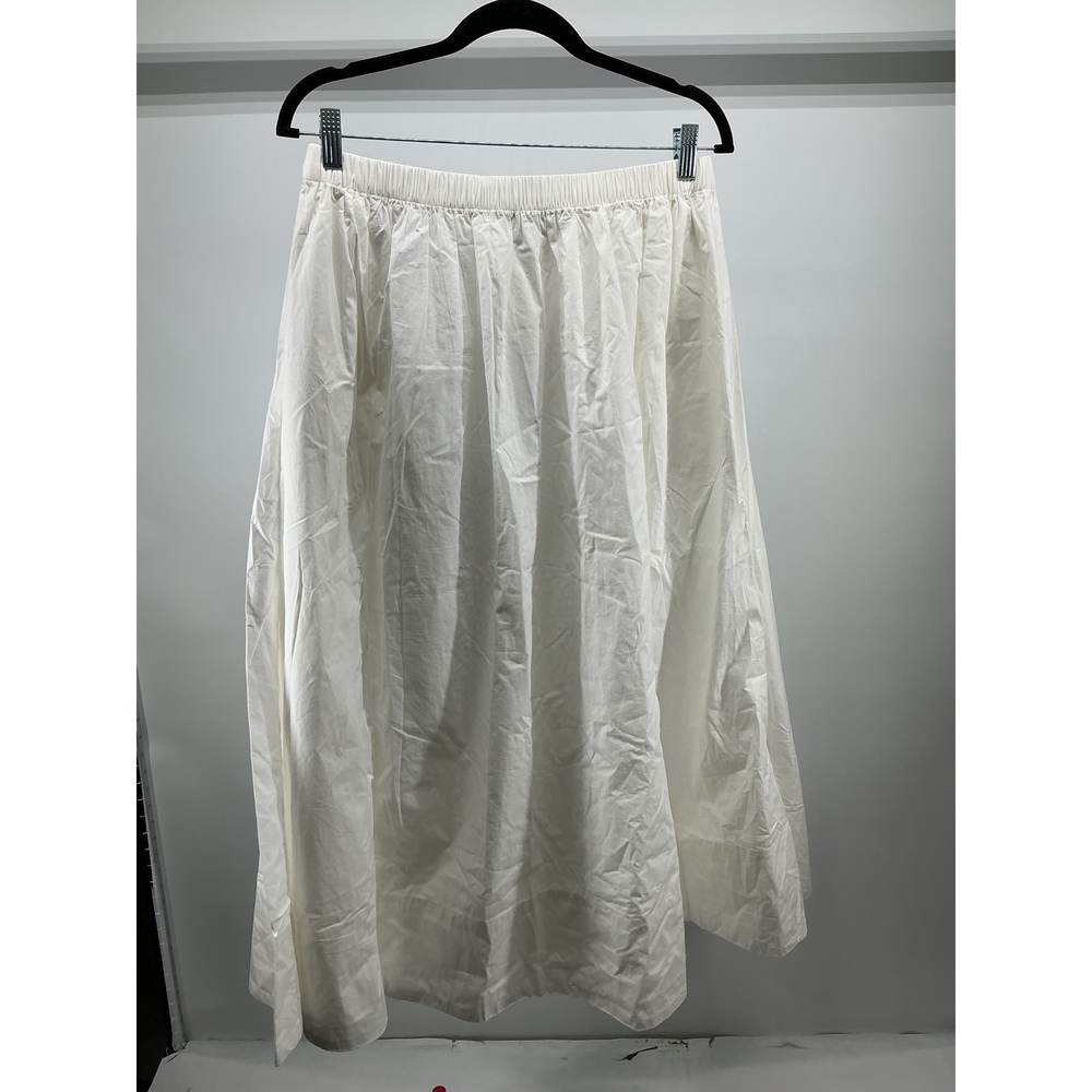 100% Organic Cotton Poplin A-line Maxi Skirt - Picture 2 of 3
